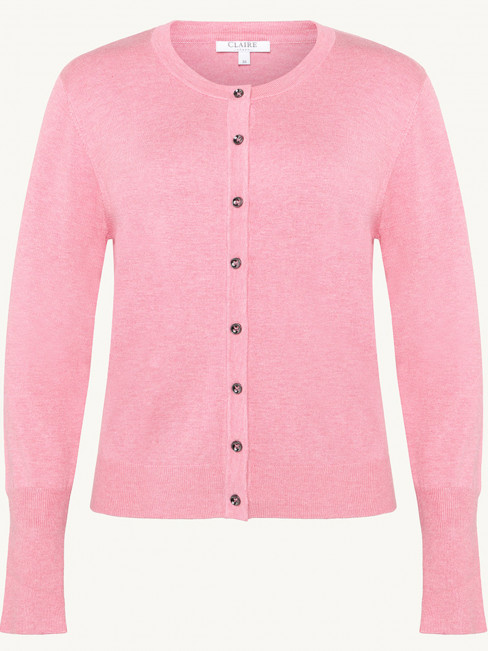 Finstickad kofta Camilla rosa från Claire