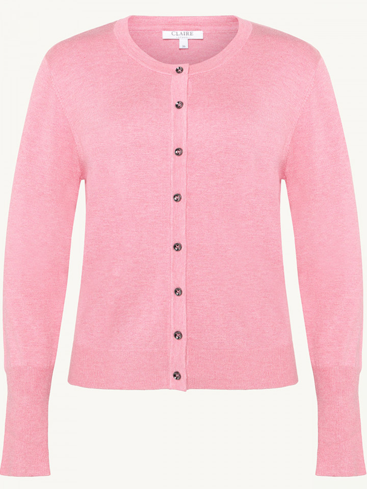 Finstickad kofta Camilla rosa från Claire