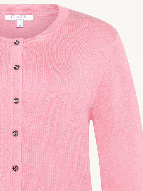 Finstickad kofta Camilla rosa från Claire 2