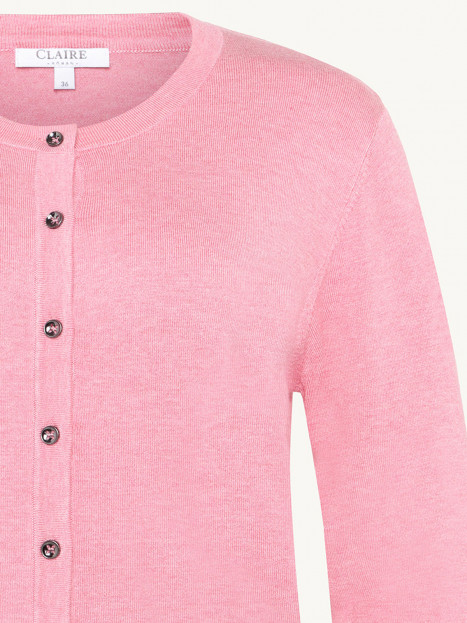 Finstickad kofta Camilla rosa från Claire