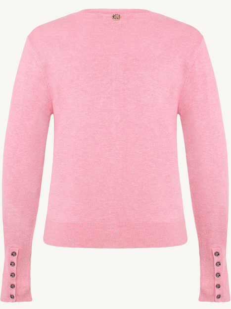 Finstickad kofta Camilla rosa från Claire