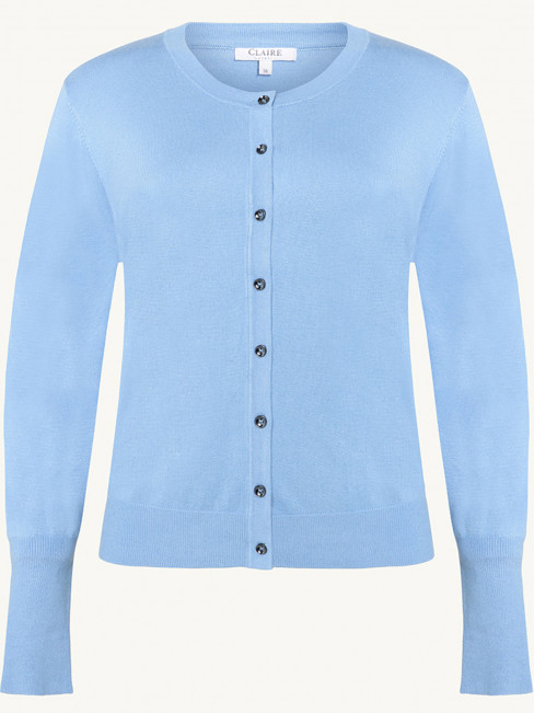 Finstickad kofta Camilla ljusblå från Claire