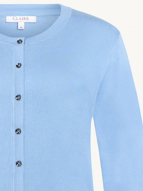 Finstickad kofta Camilla ljusblå från Claire