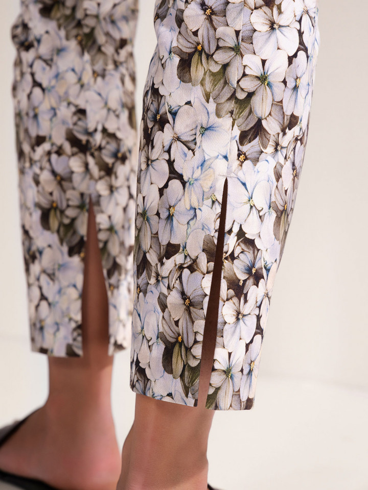 Mirakelbyxa Fimi Blom grön 7/8-del...