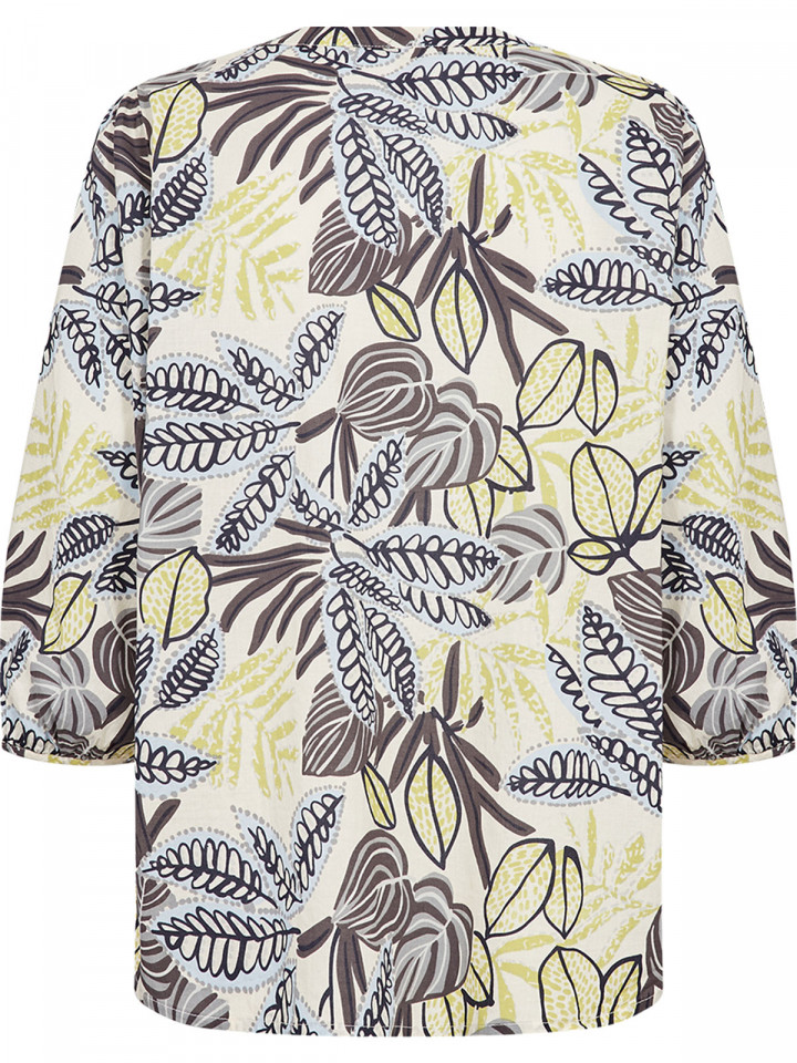 Blus blå/lime paisley från SoyaConcept