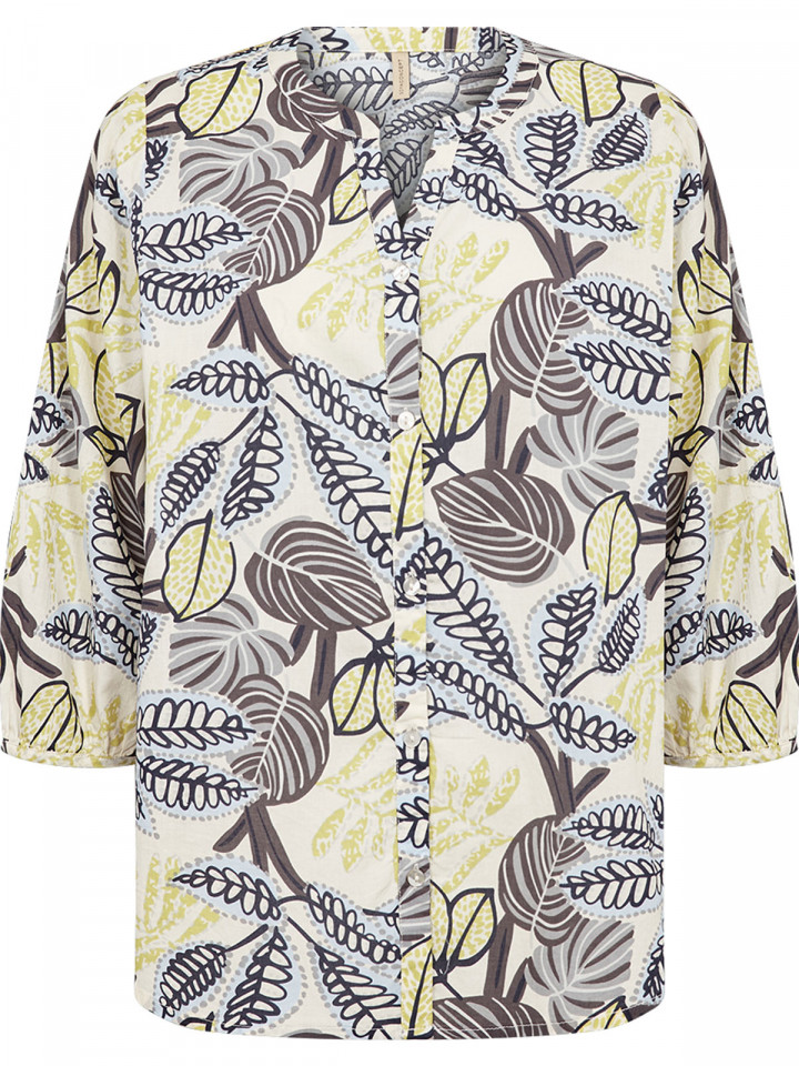 Blus blå/lime paisley från SoyaConcept