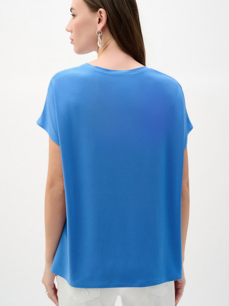 Satintopp himmelsblå från Joseph Ribkoff