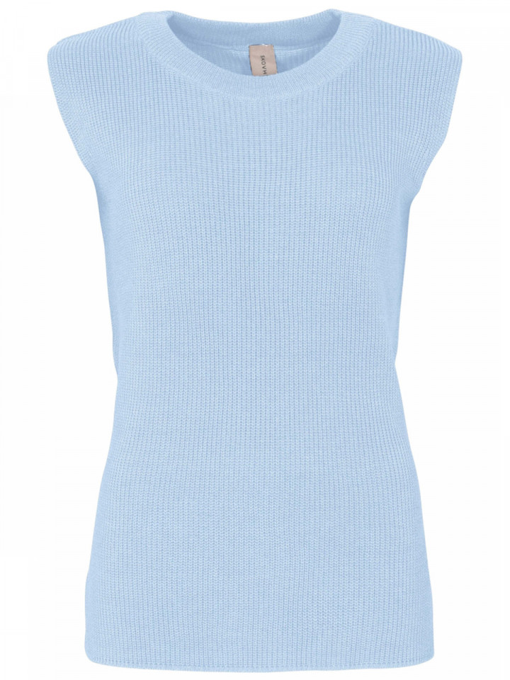 Stickad väst ljusblå från Skovhuus