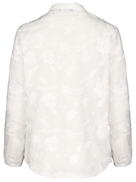 Bomullsblus vit med applikationer från Bianca