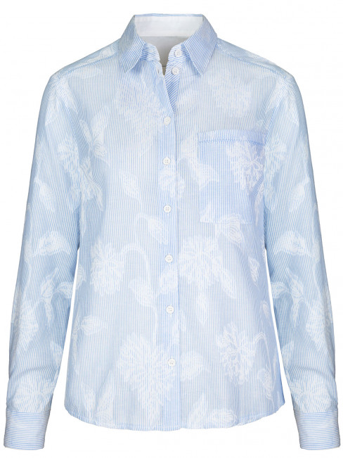 Blus ljusblå rand med applikationer från Bianca 2