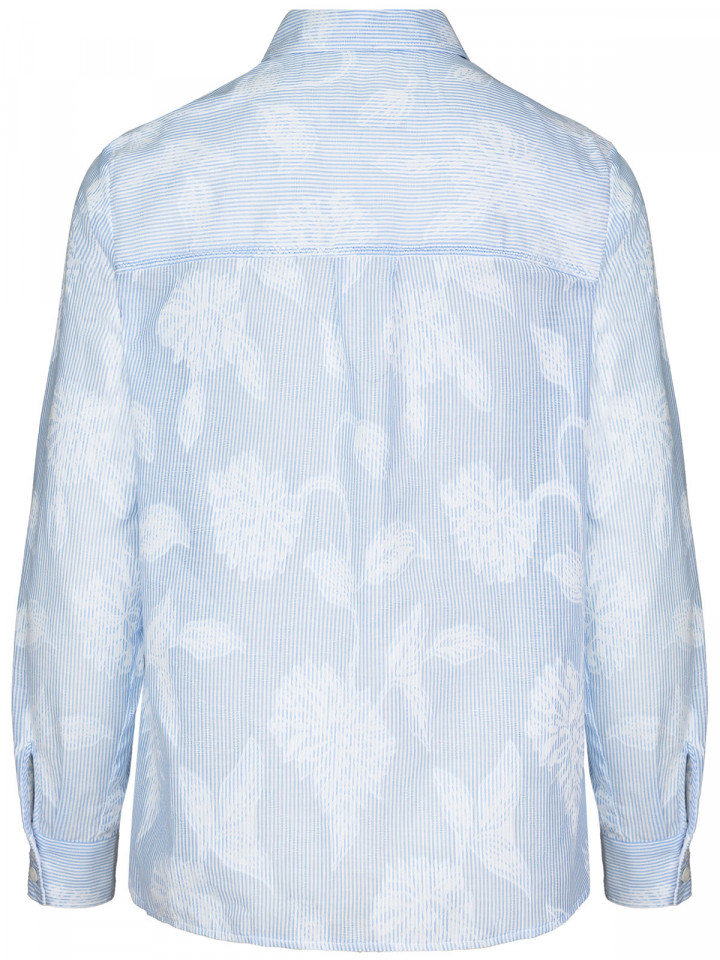 Blus ljusblå rand med applikationer...