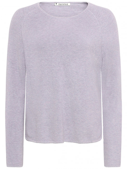 Stickad tröja Nectarine lavendel från Mansted