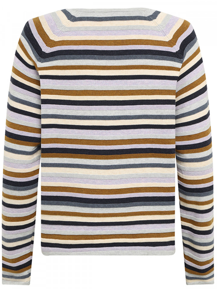 Finstickad kofta ljusgrå från Mansted