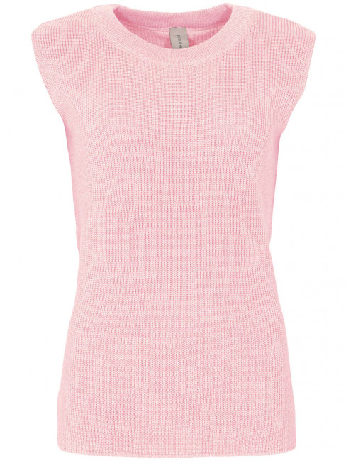 Stickad väst ljusrosa från Skovhuus