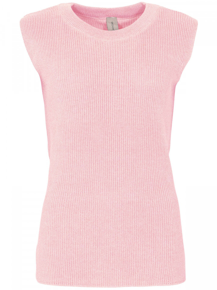 Stickad väst ljusrosa från Skovhuus