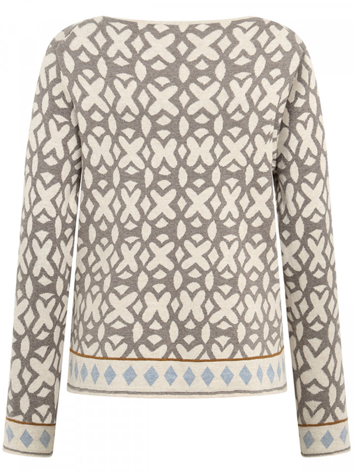 Finstickad tröja Tierra oat/taupe...