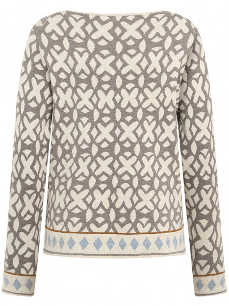 Finstickad tröja Tierra oat/taupe från Mansted