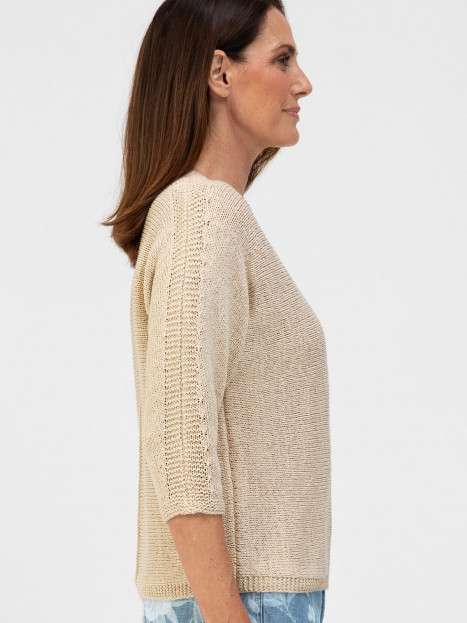 Stickad tröja Olinde Sand från Bianca
