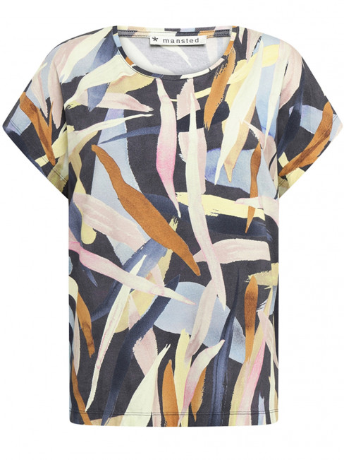 Trikåtopp Priya grå/multi från Mansted