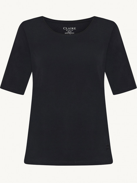 Trikåtopp Amaryllis i ekologisk bomull svart från Claire