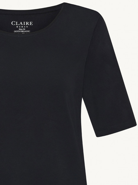 Trikåtopp Amaryllis i ekologisk bomull svart från Claire