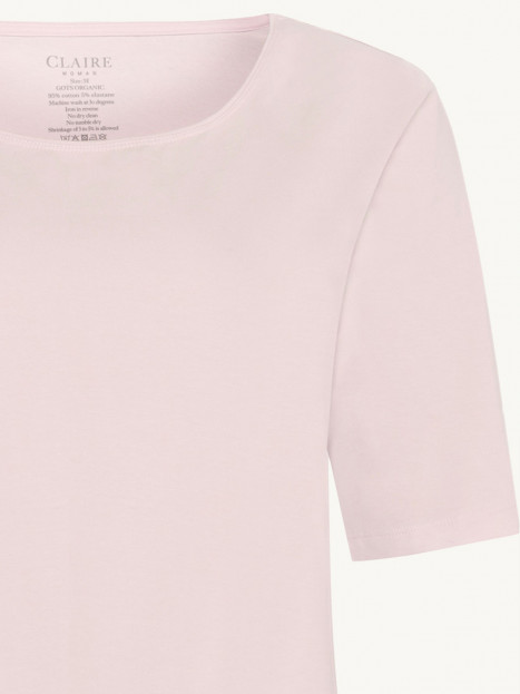Trikåtopp Amaryllis i ekologisk bomull ljusrosa från Claire