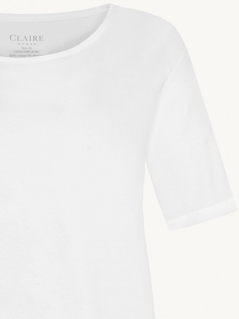 Trikåtopp Amaryllis i ekologisk bomull vit från Claire