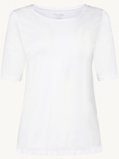 Trikåtopp Amaryllis i ekologisk bomull vit från Claire