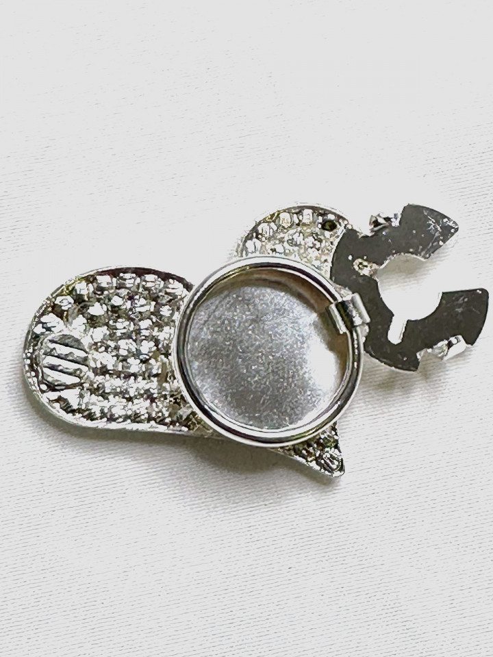 Dekorknapp Blomma guld, strass och pearl