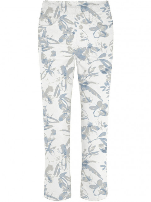 Mirakelbyxa Hannah vit/blå/grå 7/8-del från LauRie