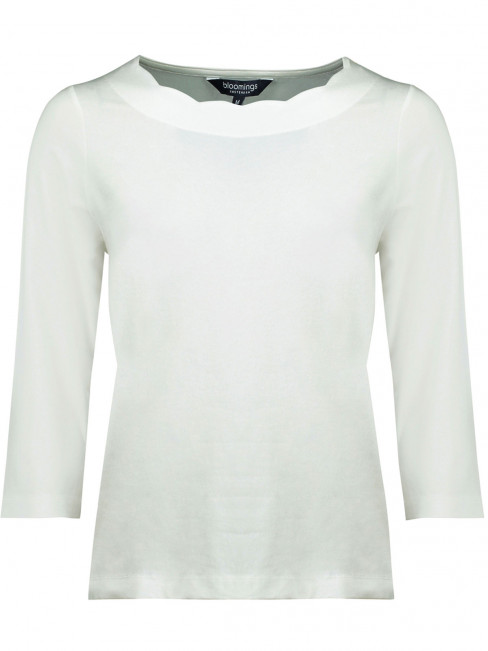 Trtikåtopp med vågkant gräddvit från Bloomings