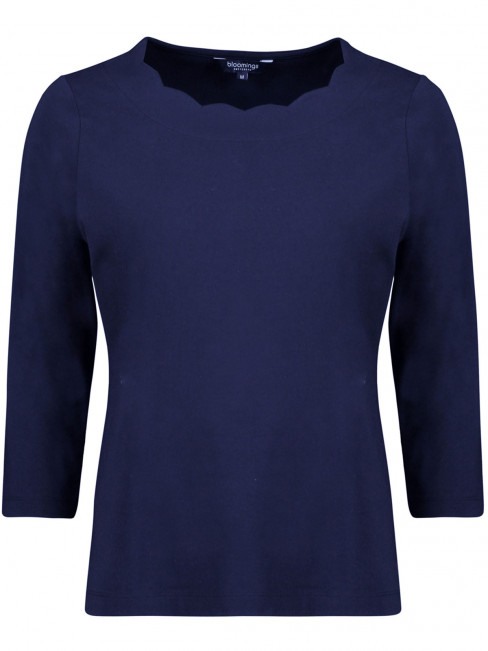 Trtikåtopp med vågkant marin från Bloomings 2