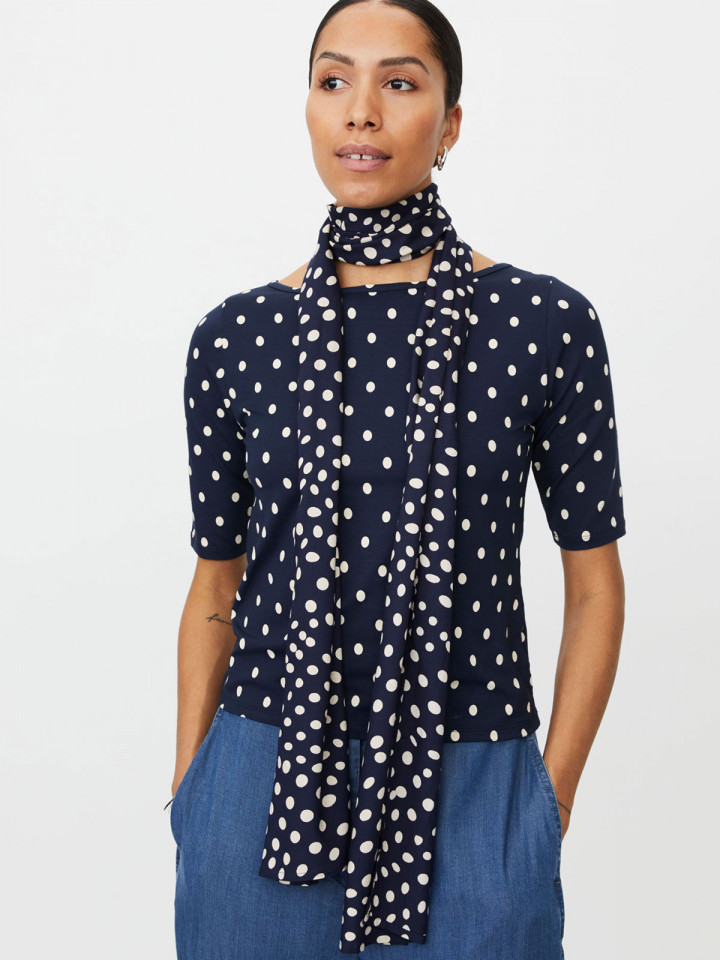 Sjal Marinblå prick Along från Masai