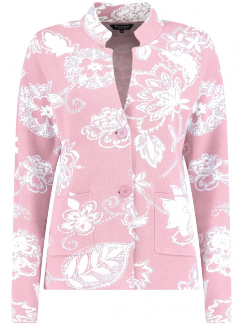 Finstickad kofta rosa från Bloomings