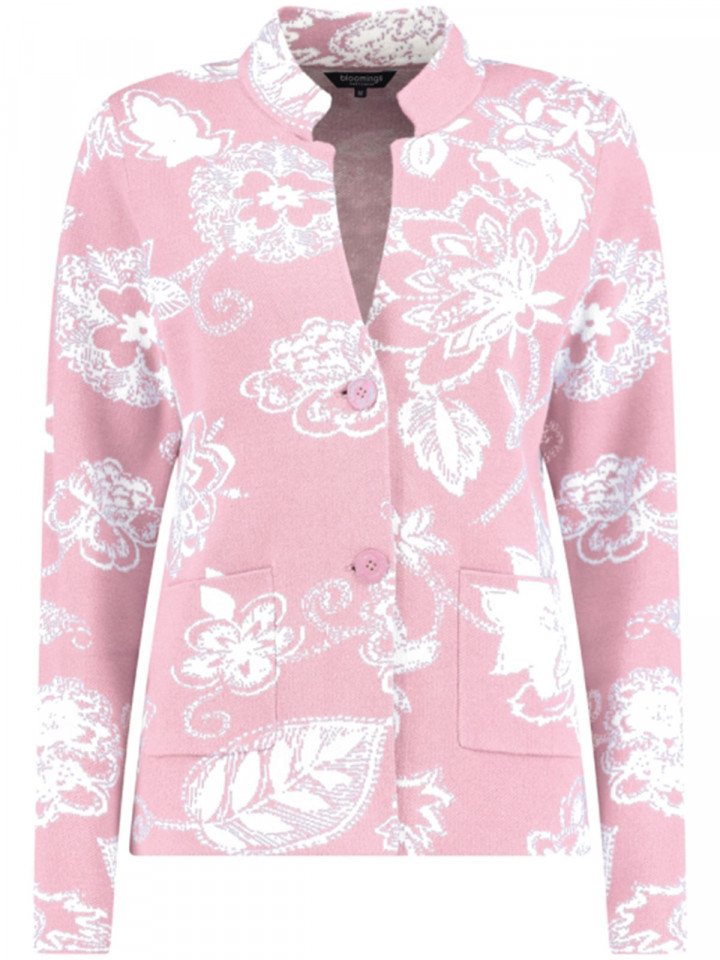 Finstickad kofta rosa från Bloomings