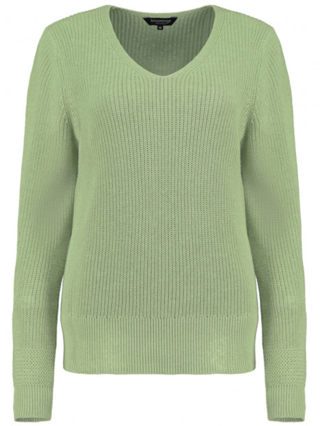 Stickad bomullströja äppelgrön från Bloomings