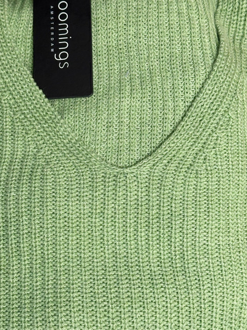 Stickad bomullströja äppelgrön från Bloomings 2