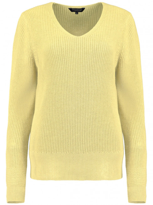 Stickad bomullströja citrongul från Bloomings