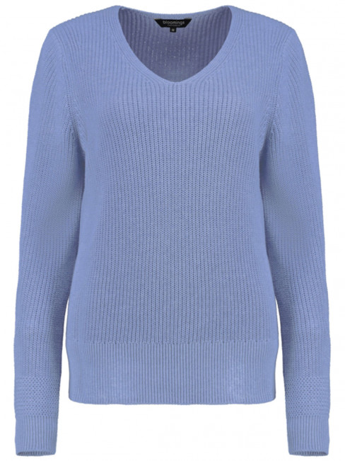 Stickad bomullströja blå från Bloomings