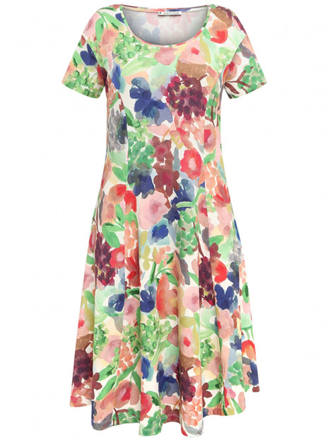 Trikåklänning Garden multi från Mansted