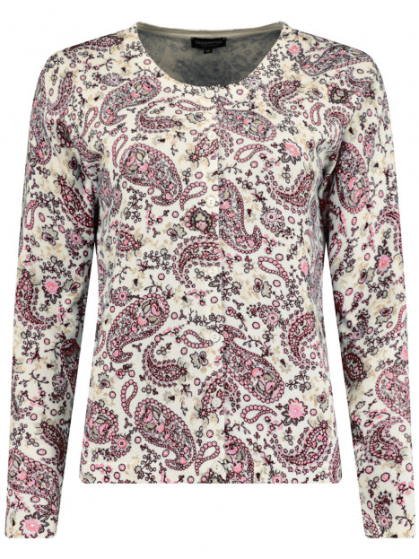 Finstickad kofta rosa blom från Bloomings