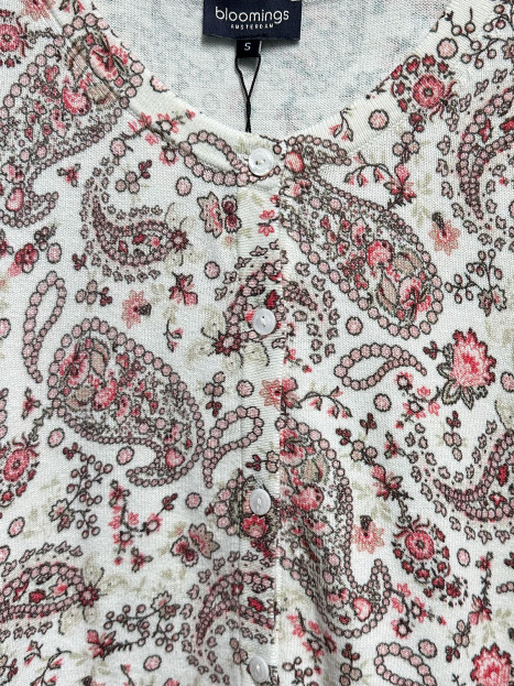 Finstickad kofta rosa blom från Bloomings