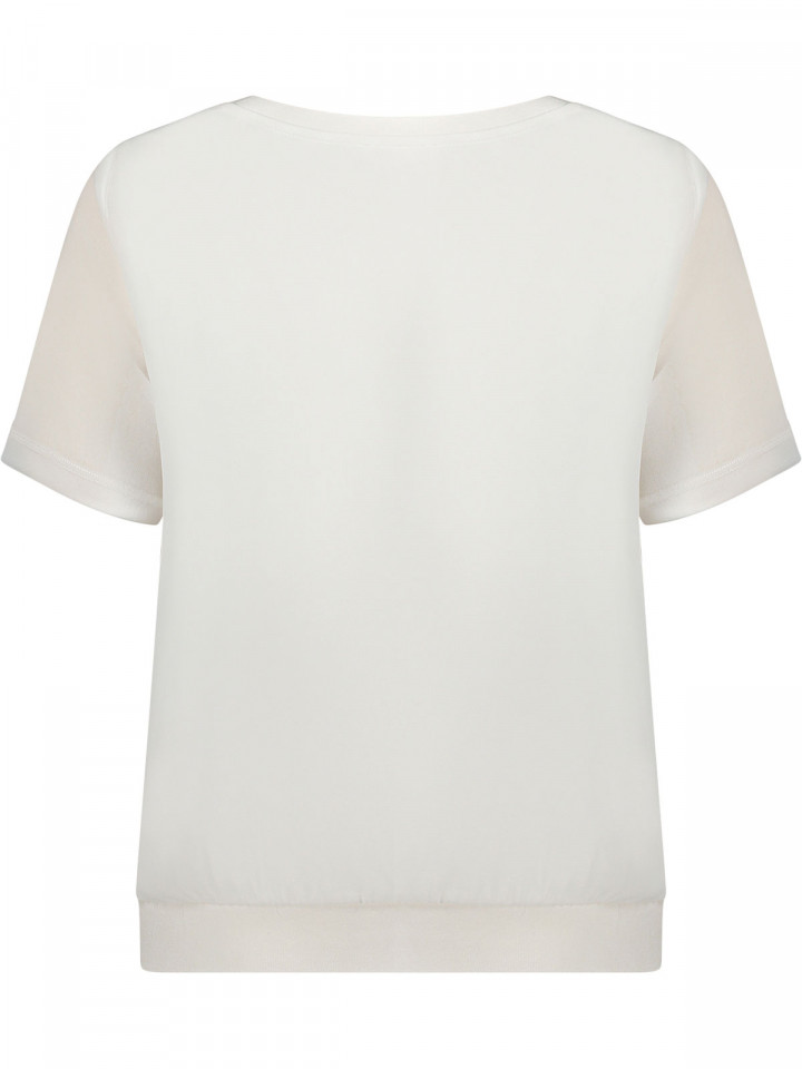 Chiffong- trikåtopp vit från Betty & Co