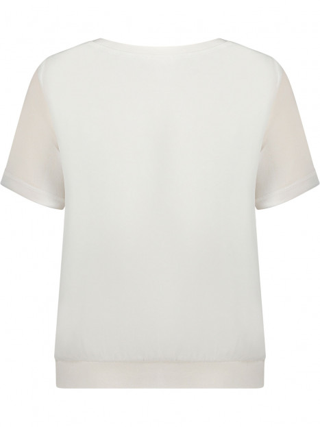 Chiffong- trikåtopp vit från Betty & Co