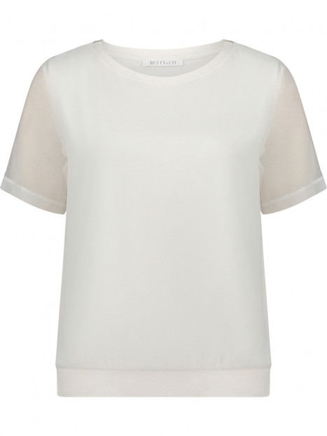 Chiffong- trikåtopp vit från Betty & Co