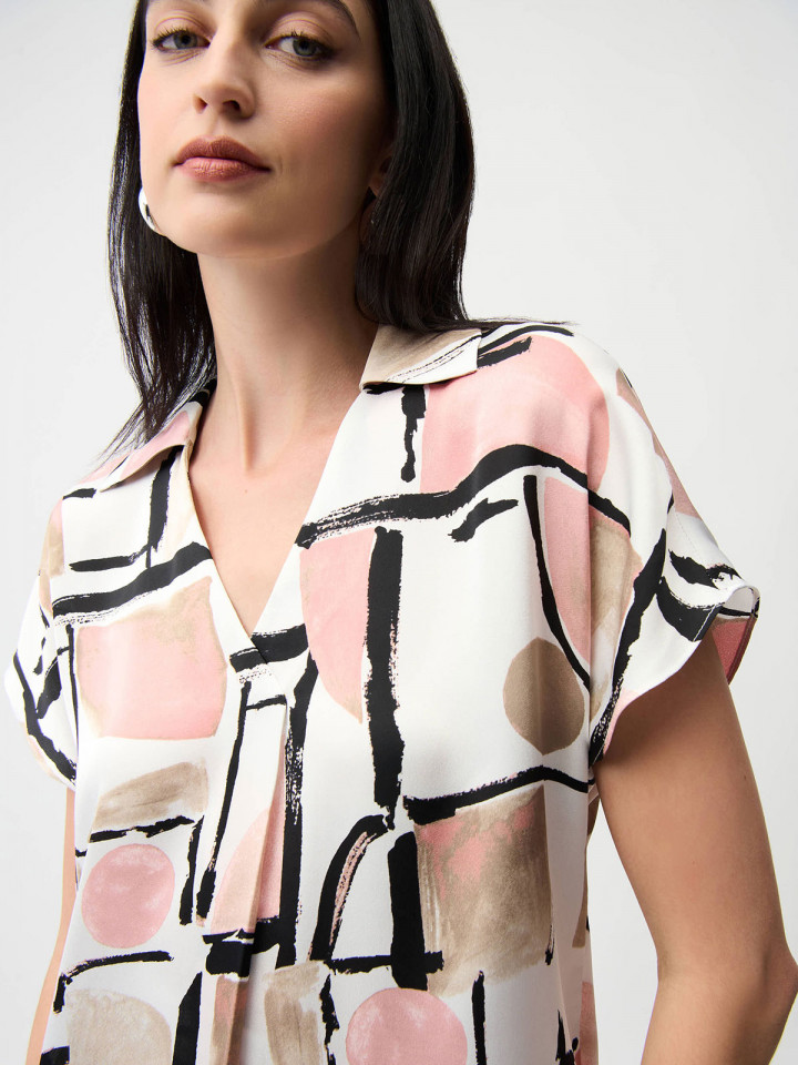 Satintopp rosa från Joseph Ribkoff