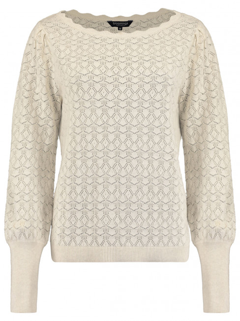 Mönsterstickad tröja sand från Bloomings 2