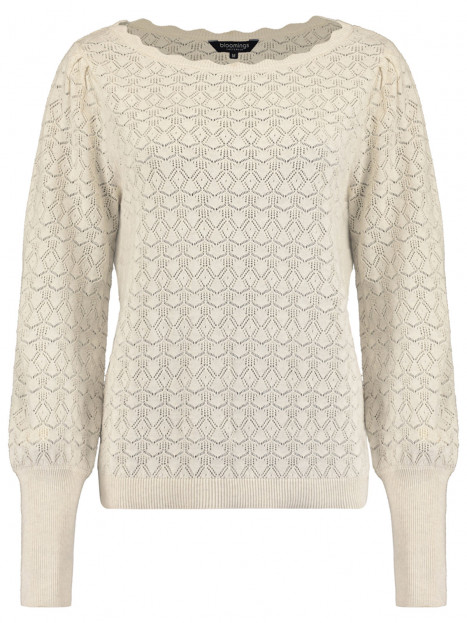 Mönsterstickad tröja sand från Bloomings