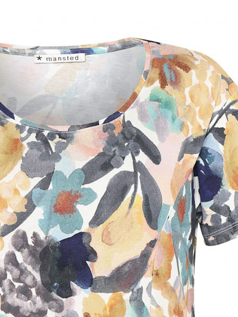 Trikåklänning Garden multi grå från Mansted