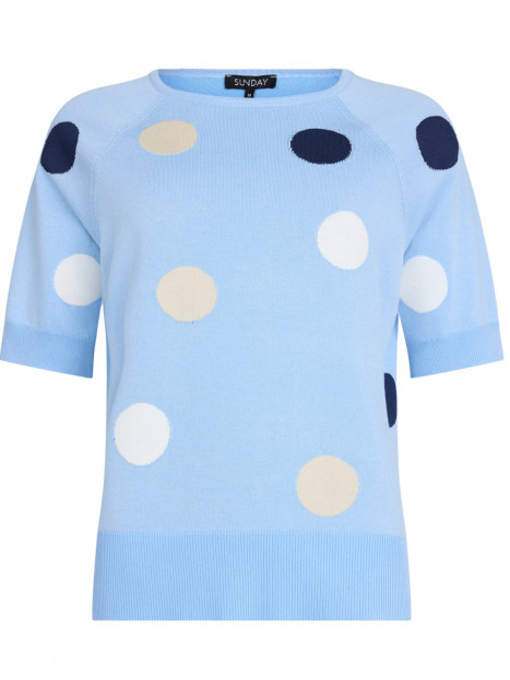Finstickad topp blå prick från Sunday